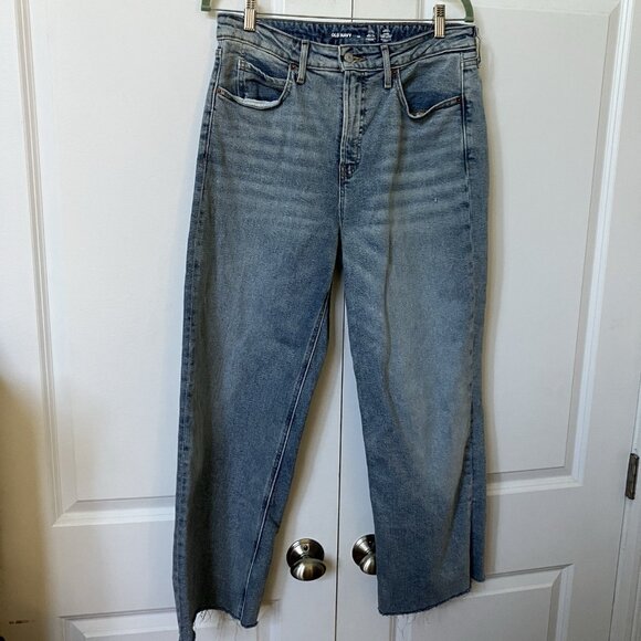 Old Navy Jeans Extra High Rise Wide Leg Womens 10 - Picture 1 of 9